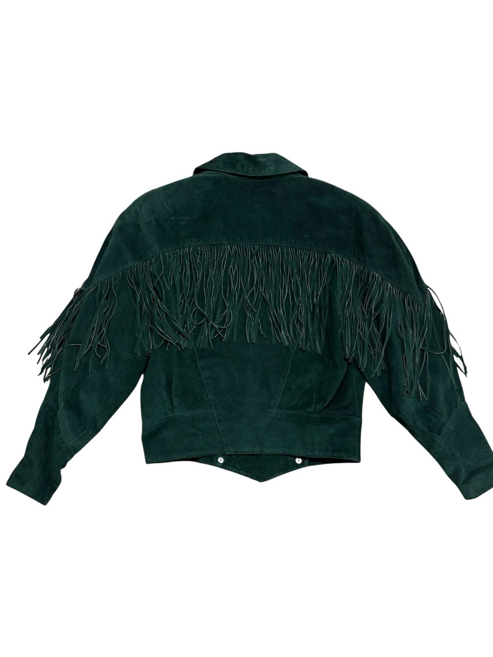 Phoenix USA Frontier Collection | Vintage Genuine Leather Suede Fringe Coat - Picture 2 of 4